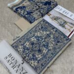 Unstitched 3 piece lawn suit with printed shirt, dupatta and trouser